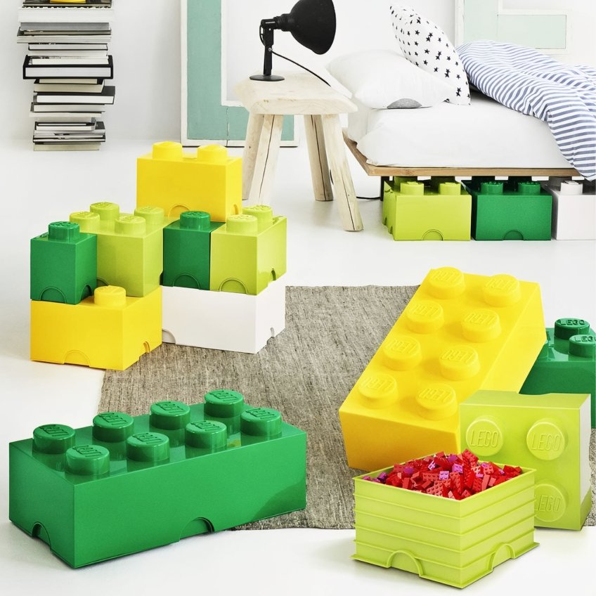 Tmavě zelený úložný box LEGO® Smart 25 x 50 cm