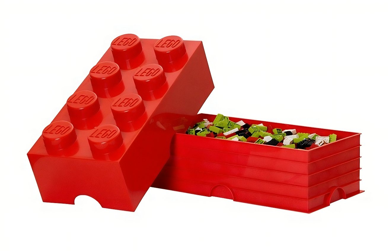 Červený úložný box LEGO® Smart 25 x 50 cm