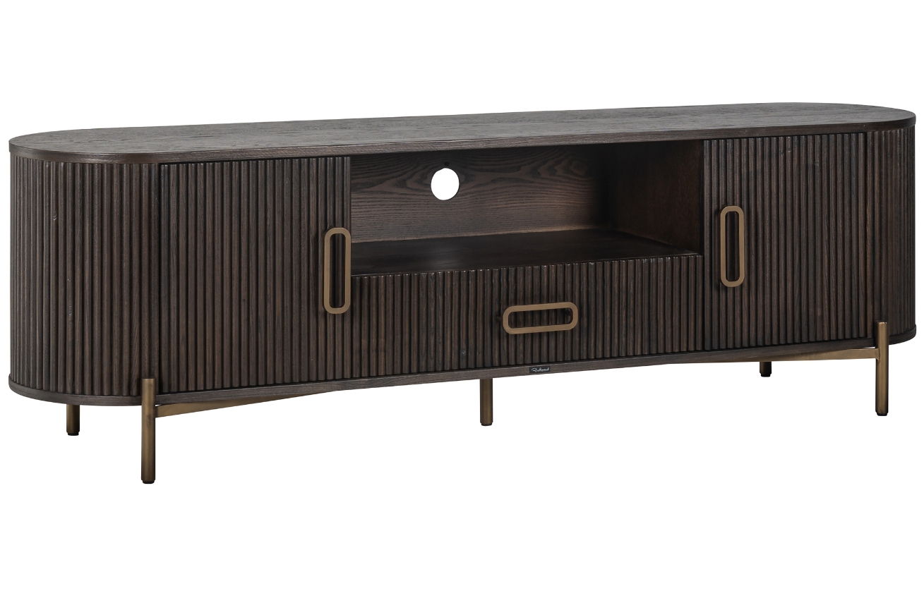 Hnědý dubový TV stolek Richmond Luxor 181,5 x 45 cm