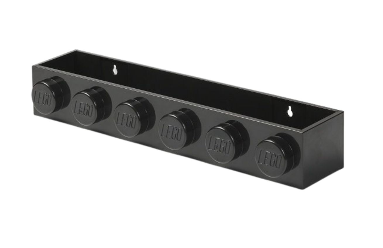 Černá nástěnná police LEGO® Storage 47,8 x 11,5 cm