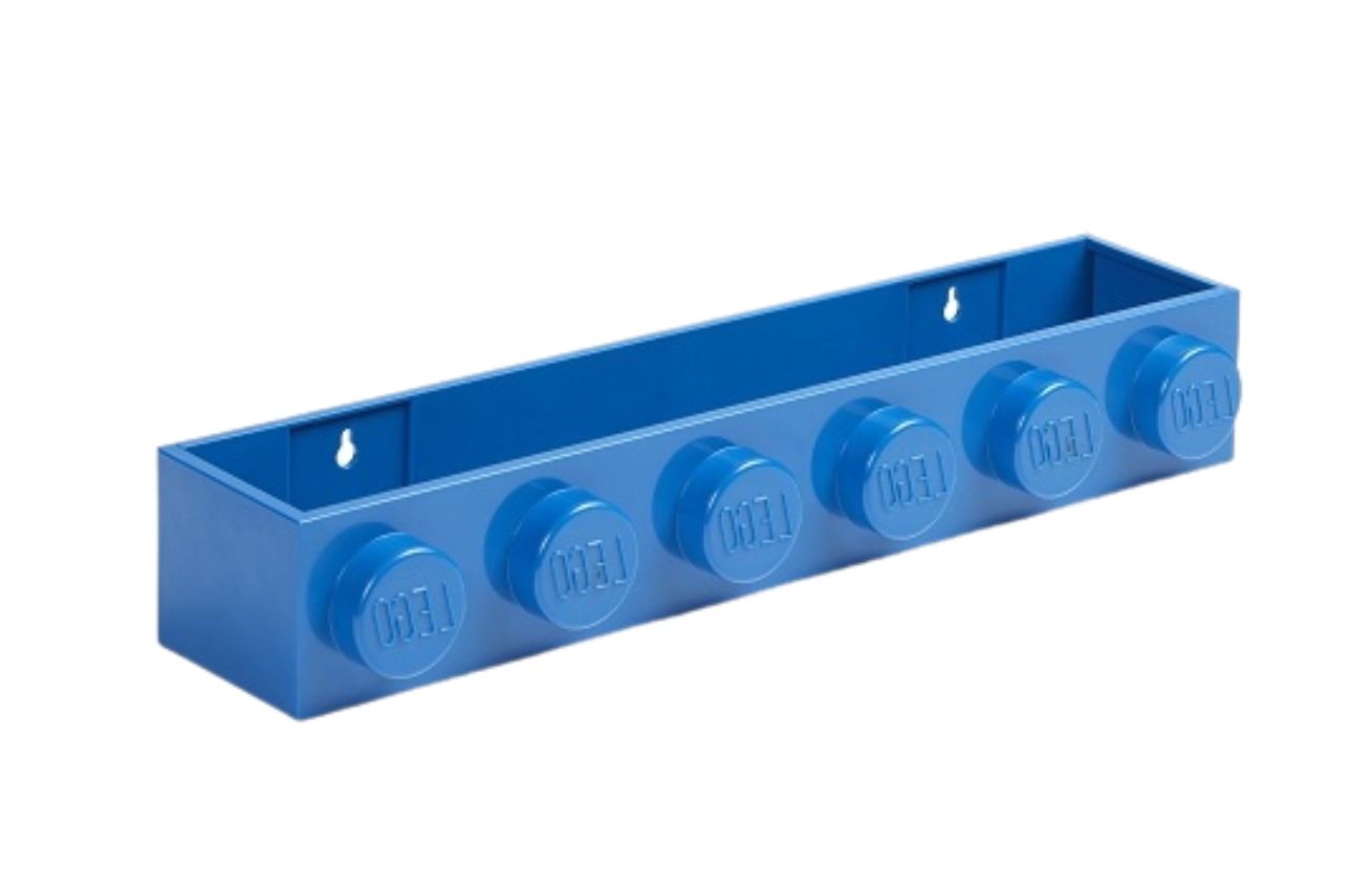 Modrá nástěnná police LEGO® Storage 47,8 x 11,5 cm