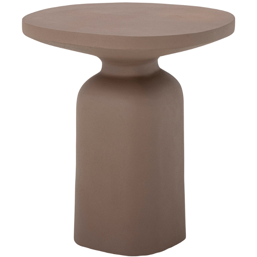 Matně hnědý kovový odkládací stolek Bloomingville Millan 44,5 cm