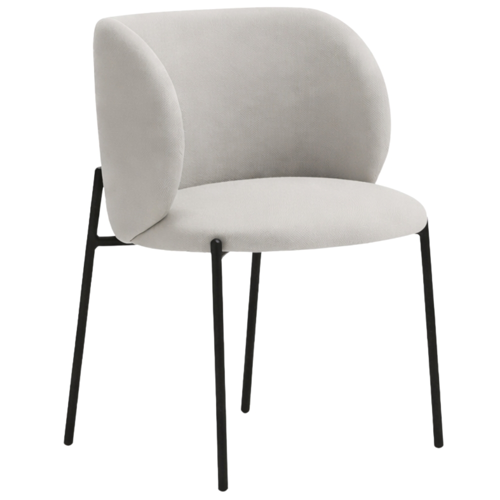 Světle &scaron;ed&aacute; l&aacute;tkov&aacute; j&iacute;deln&iacute; židle Teulat Mogi