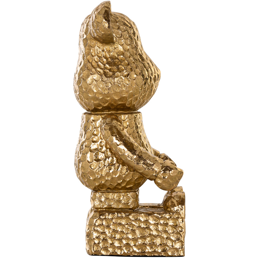 Zlatá dekorativní soška Richmond Bear 20 cm