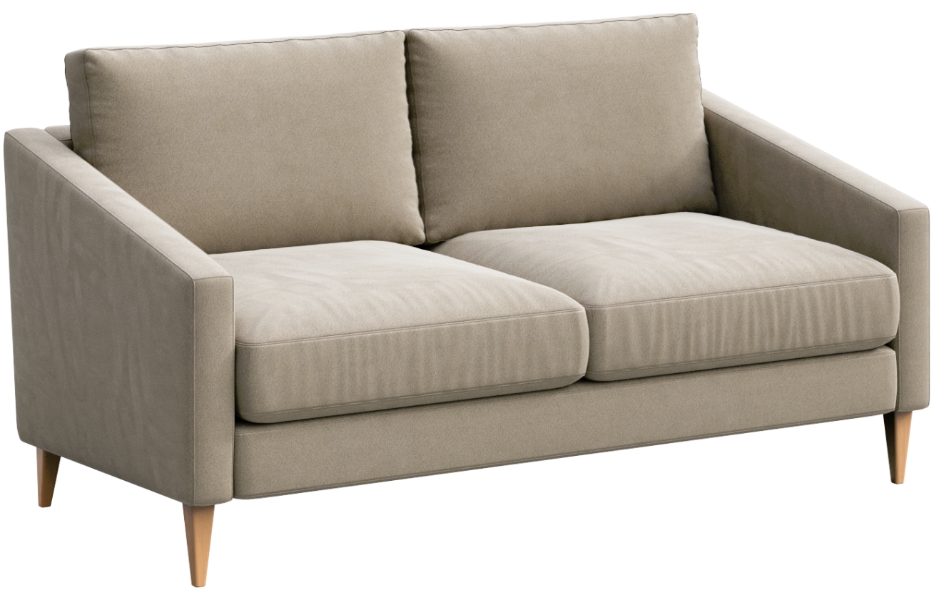 B&eacute;žov&aacute; sametov&aacute; dvoum&iacute;stn&aacute; pohovka Ame Yens Karoto 170 cm