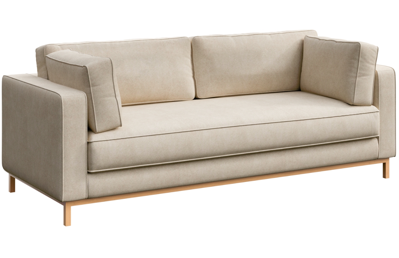 B&eacute;žov&aacute; čalouněn&aacute; tř&iacute;m&iacute;stn&aacute; pohovka Ame Yens Celerio 222 cm