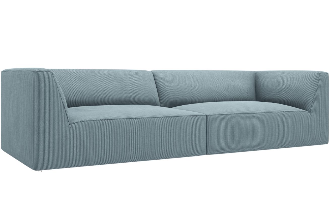 Světle modr&aacute; man&scaron;estrov&aacute; čtyřm&iacute;stn&aacute; pohovka MICADONI Ruby 302 cm