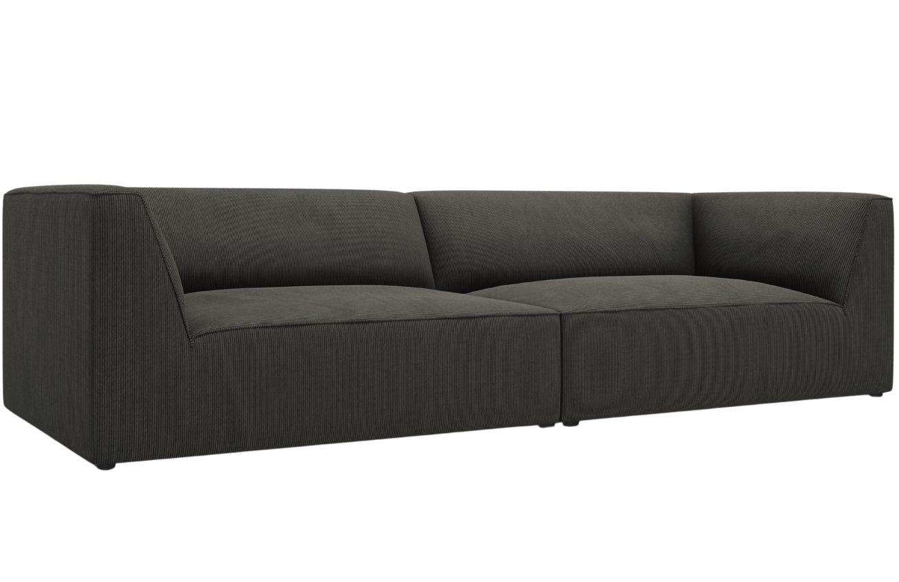 Tmavě &scaron;ed&aacute; man&scaron;estrov&aacute; čtyřm&iacute;stn&aacute; pohovka MICADONI Ruby 302 cm