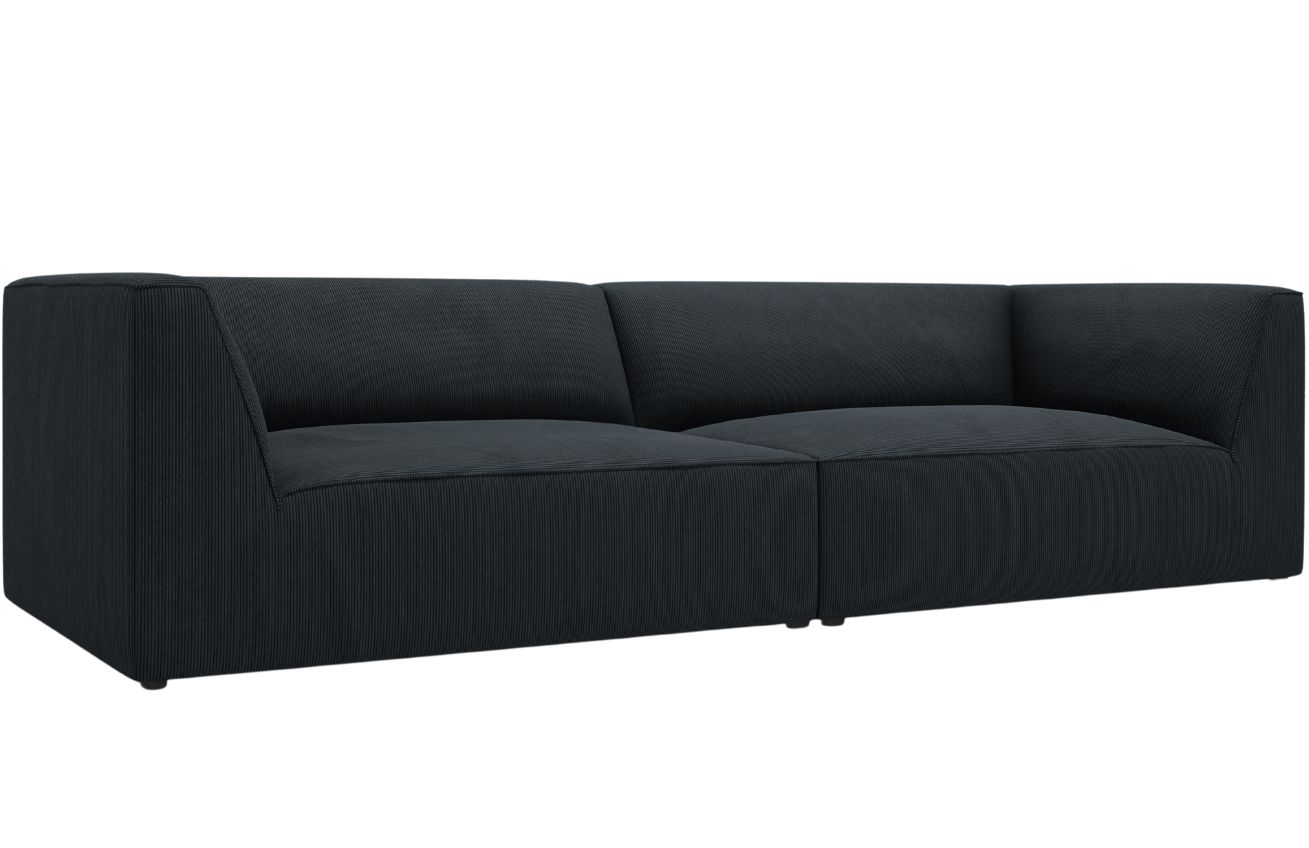 Čern&aacute; man&scaron;estrov&aacute; čtyřm&iacute;stn&aacute; pohovka MICADONI Ruby 302 cm