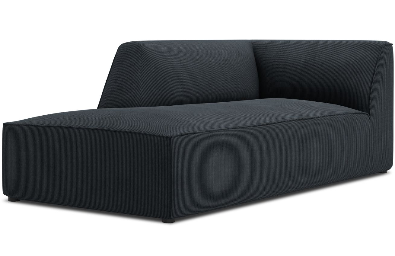 Černá manšestrová lenoška MICADONI Ruby 181 cm, levá