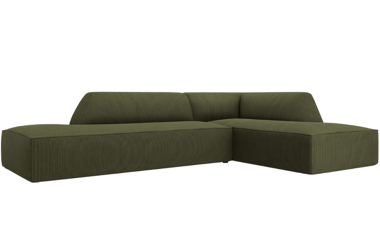 Zelen&aacute; man&scaron;estrov&aacute; rohov&aacute; pohovka MICADONI Ruby 273 cm, prav&aacute;