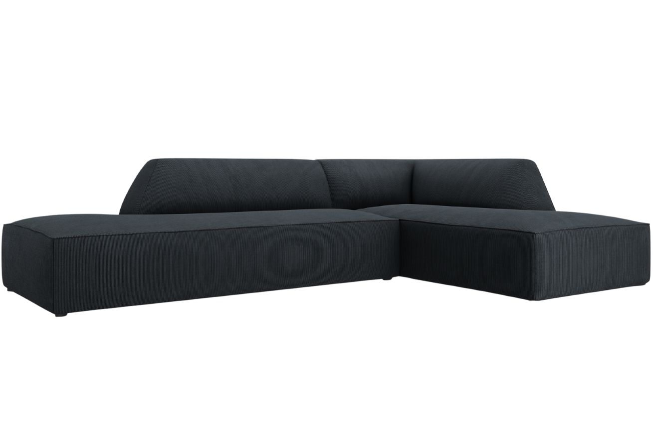 Čern&aacute; man&scaron;estrov&aacute; rohov&aacute; pohovka MICADONI Ruby 273 cm, prav&aacute;