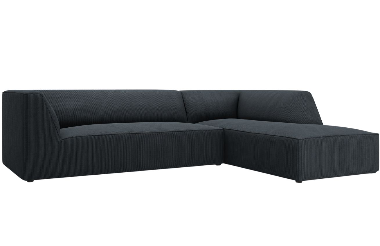 Čern&aacute; man&scaron;estrov&aacute; rohov&aacute; pohovka MICADONI Ruby II. 273 cm, prav&aacute;