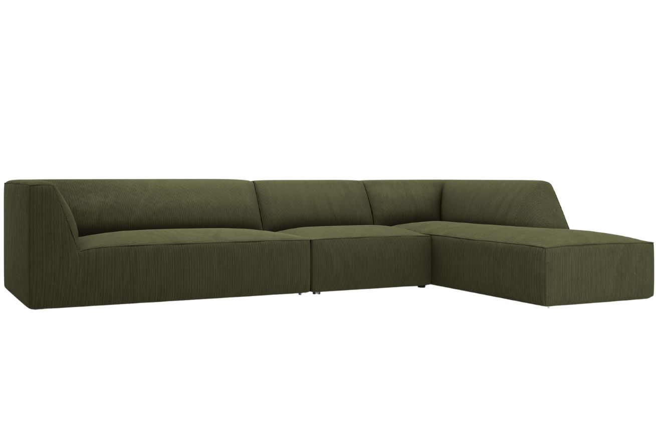 Zelen&aacute; man&scaron;estrov&aacute; rohov&aacute; pohovka MICADONI Ruby 366 cm, prav&aacute;