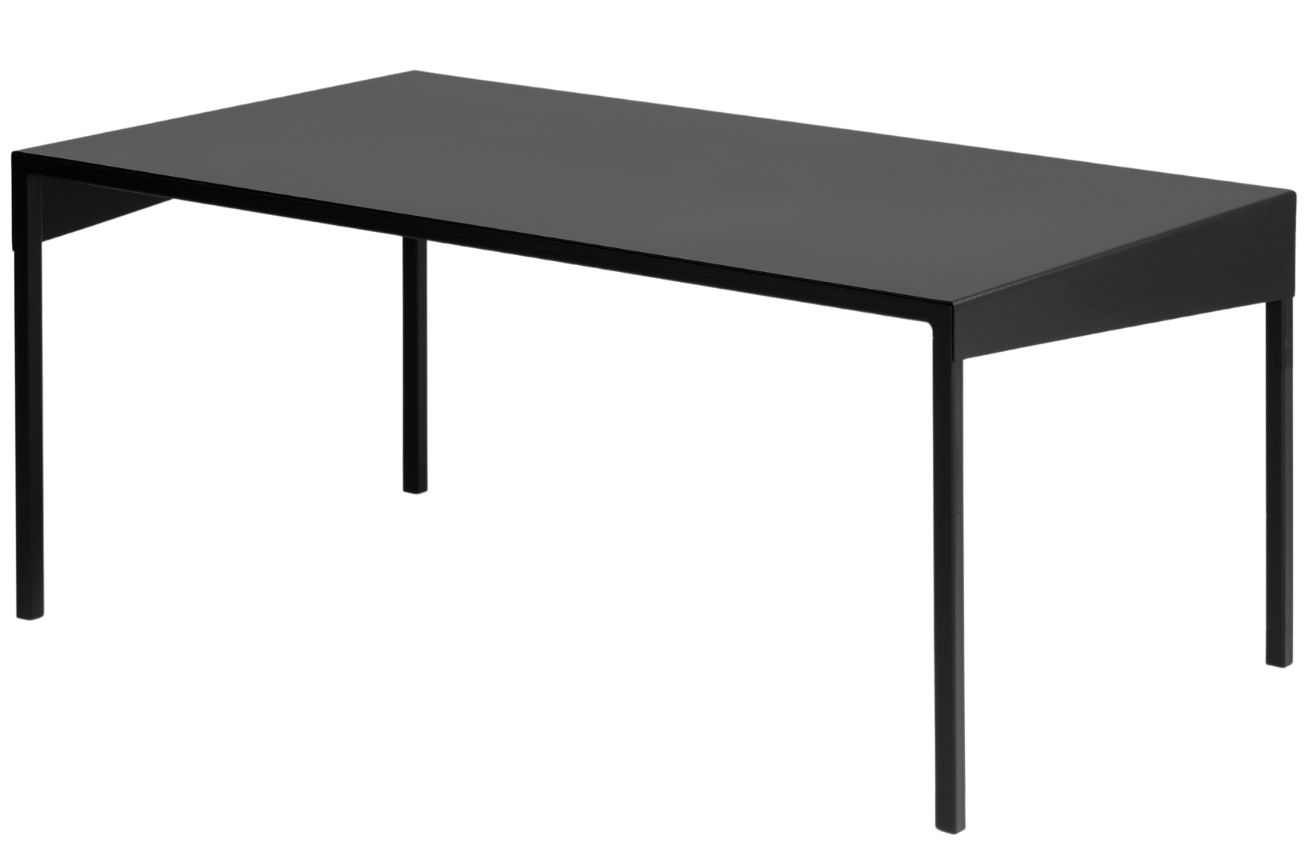 Nordic Design Černý kovový konferenční stolek Narvik 100x60 cm