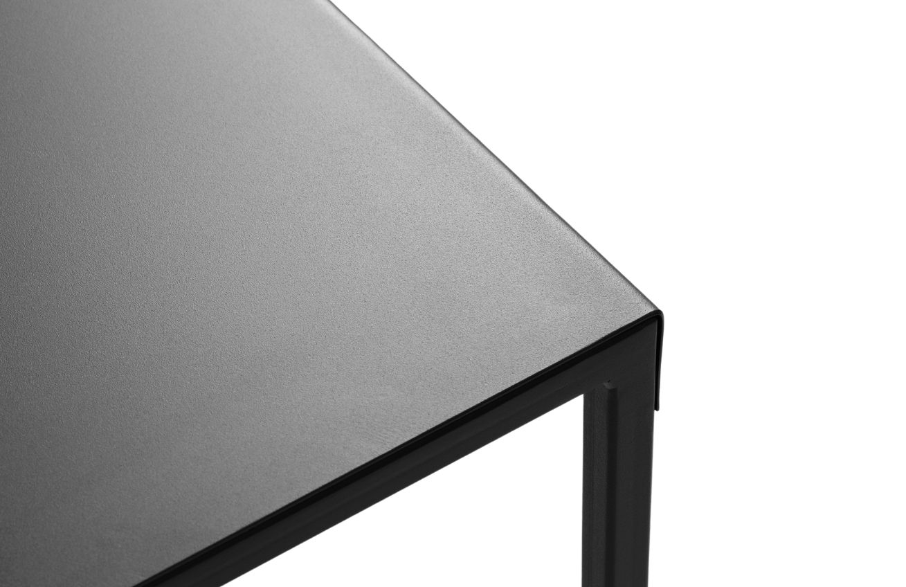 Nordic Design Černý kovový konferenční stolek Narvik 80 cm