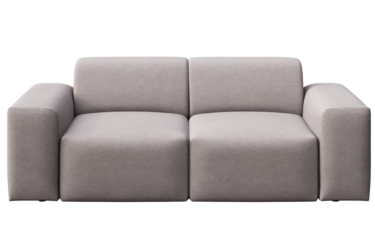 Rodier Světle &scaron;ed&aacute; čalouněn&aacute; dvoum&iacute;stn&aacute; pohovka Villet 205 cm