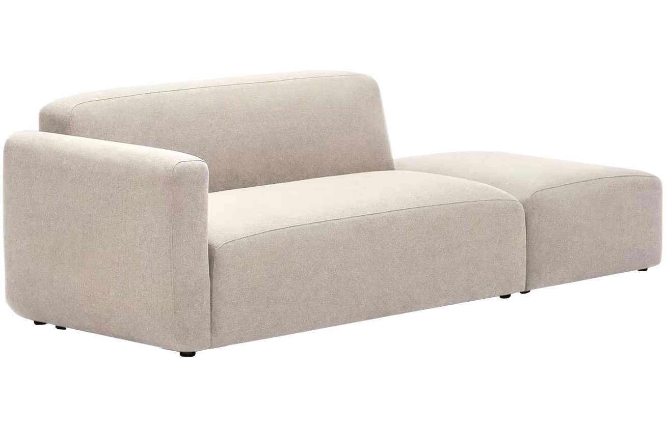 Béžová látková rohová modulární pohovka Kave Home Neom 244 cm, levá/pravá