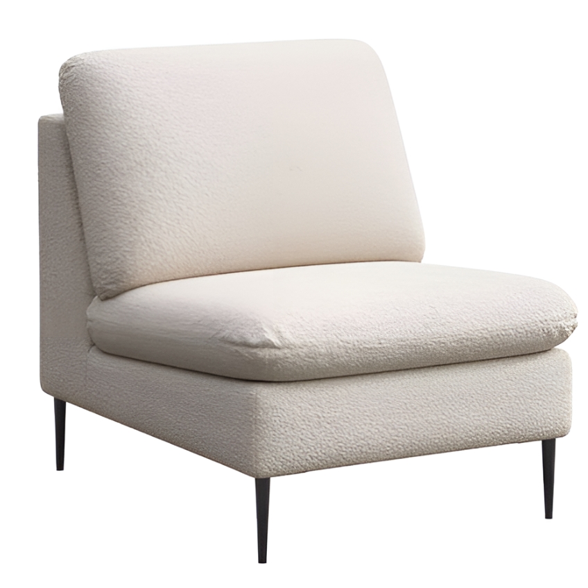 Rodier B&iacute;l&eacute; čalouněn&eacute; křeslo Belle