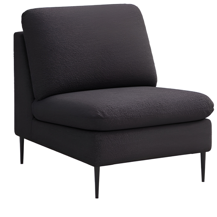 Rodier Čern&eacute; čalouněn&eacute; křeslo Belle