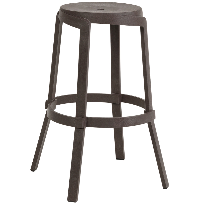 Nardi Hnědá plastová zahradní barová židle Stack Maxi 76,5 cm