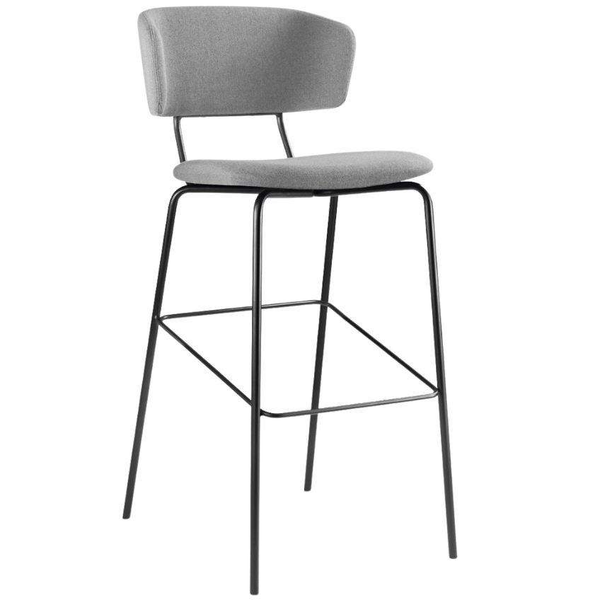 LD Seating ® Šedá látková barová židle FLEXI CHAIR 122, 74 cm