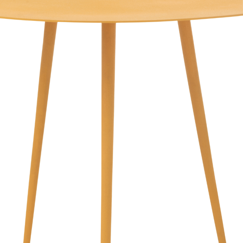 Žlutý kovový konferenční stolek J-line Ochro 56 cm