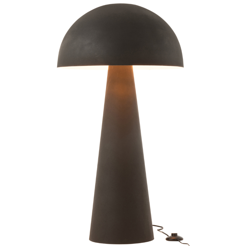 Černá kovová stojací lampa J-line Mushro 97,5 cm