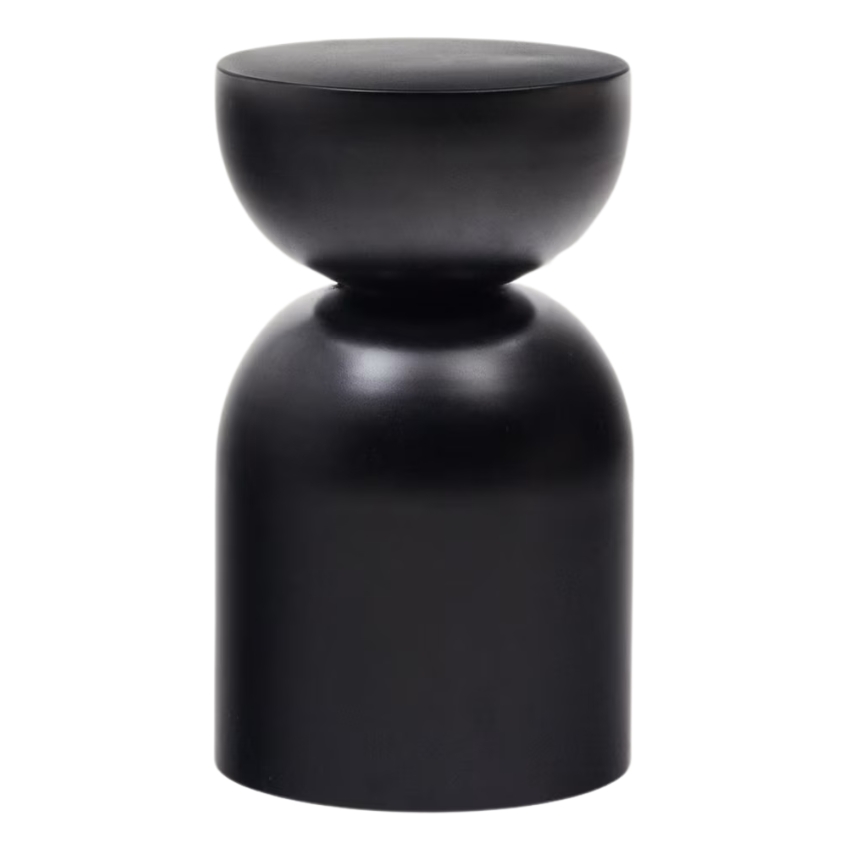 Černý kovový odkládací stolek Kave Home Rachell 30,5 cm