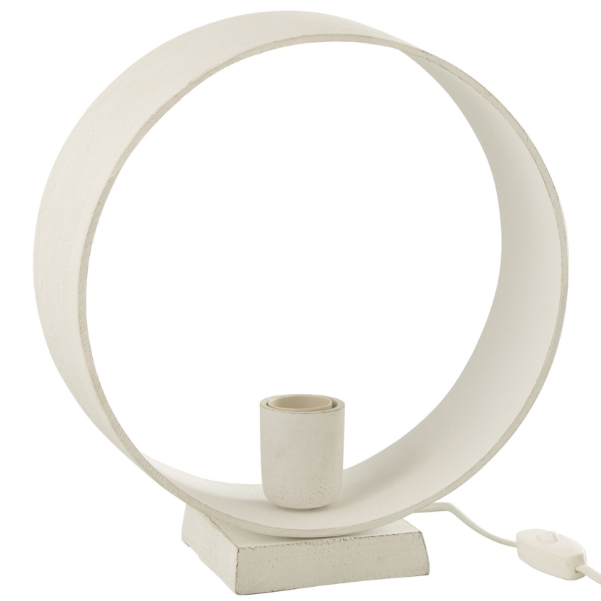 Bílá hliníková stolní lampa J-line Musha