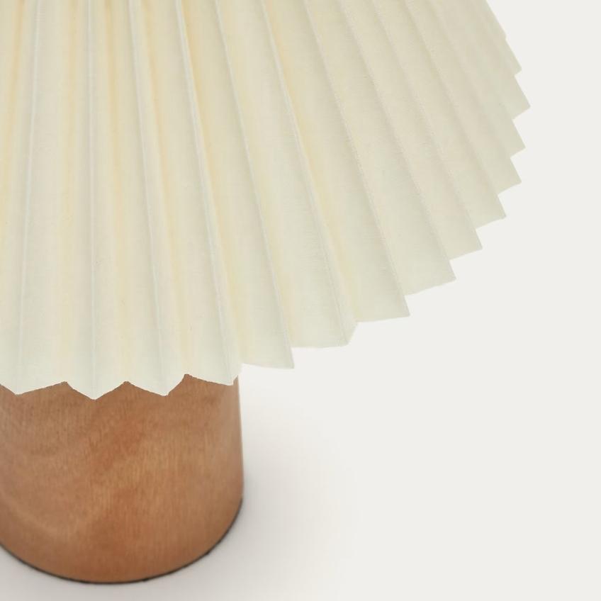 Béžová bavlněná stolní lampa Kave Home Benicarlo
