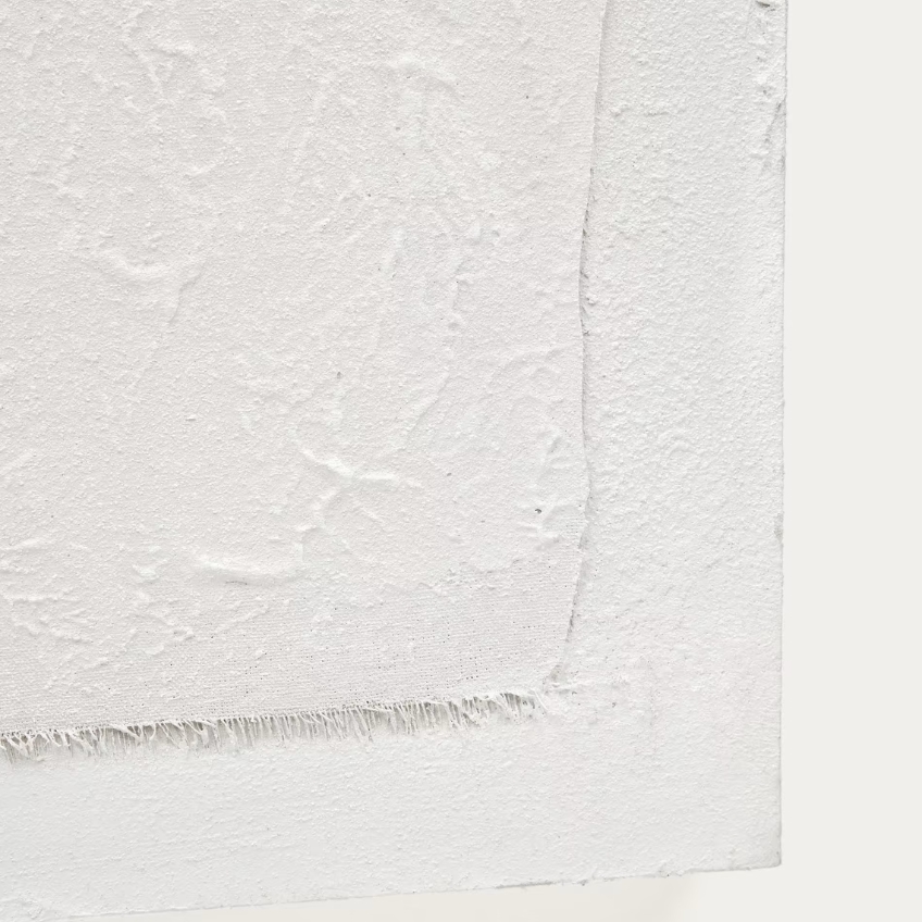Bílý abstraktní texturovaný obraz Kave Home Rodes 100 x 80 cm