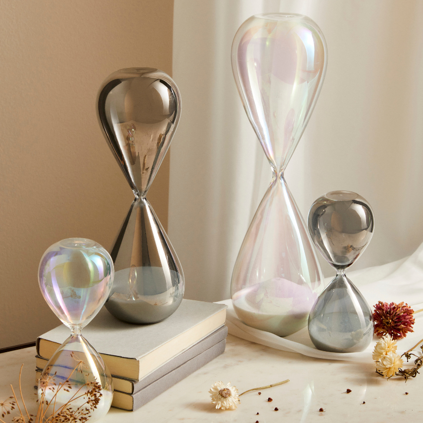 Transparentní skleněné přesýpací hodiny Bizzotto Kronos 39,7 cm