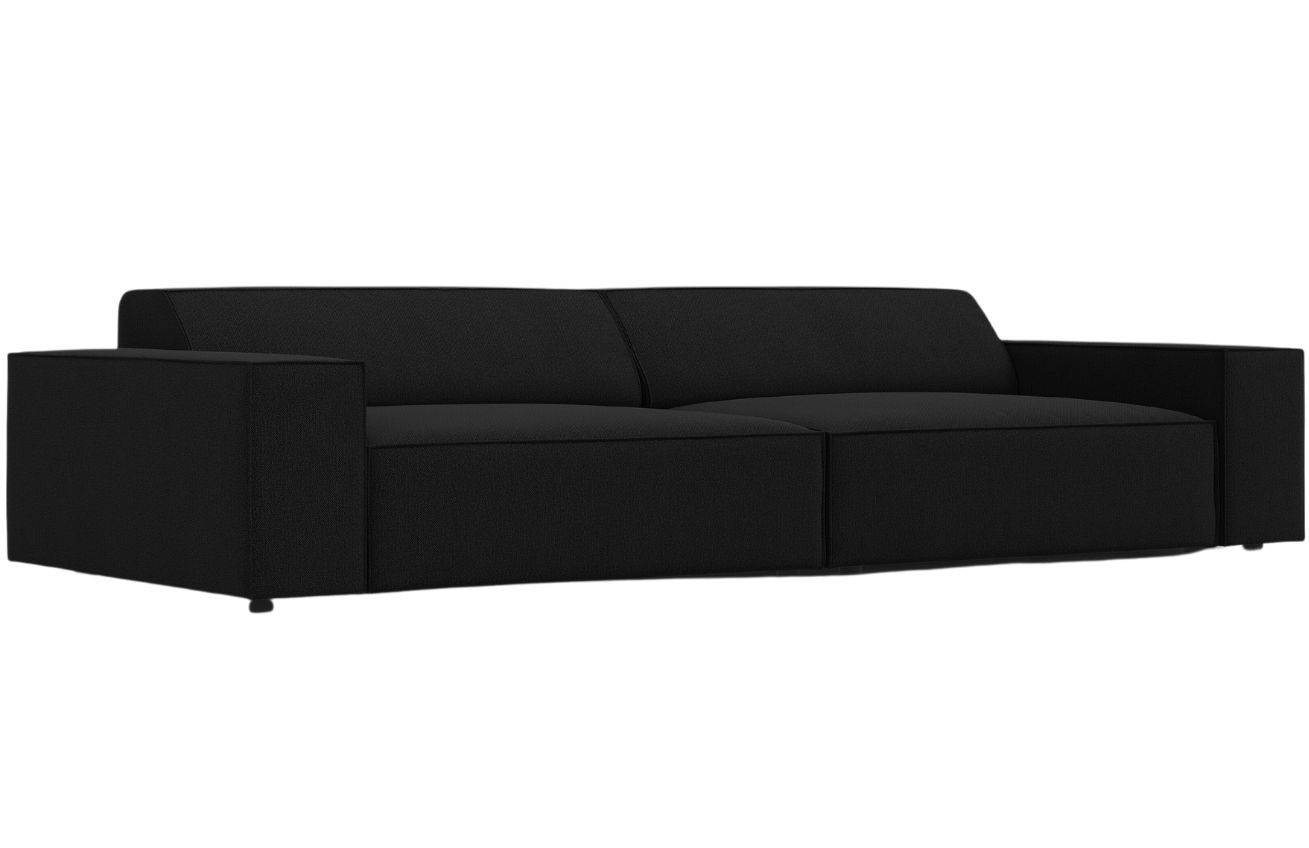 Čern&aacute; l&aacute;tkov&aacute; čtyřm&iacute;stn&aacute; pohovka MICADONI Jodie 244 cm