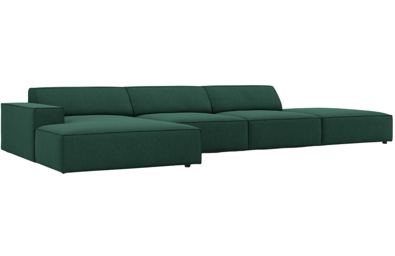 Zelen&aacute; l&aacute;tkov&aacute; rohov&aacute; pohovka MICADONI Jodie 341 cm, lev&aacute;