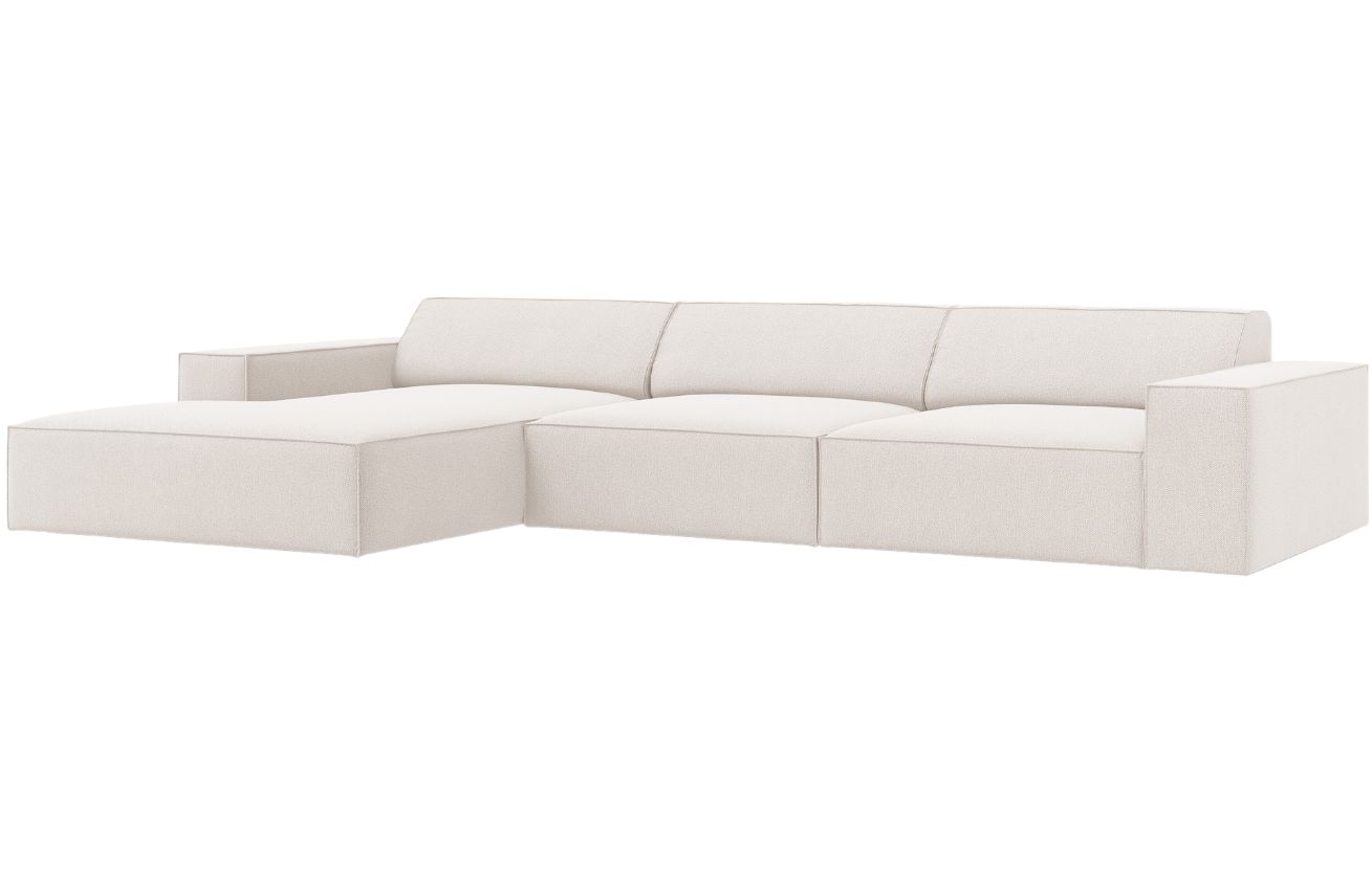 B&eacute;žov&aacute; l&aacute;tkov&aacute; rohov&aacute; pohovka MICADONI Jodie 284 cm, lev&aacute;