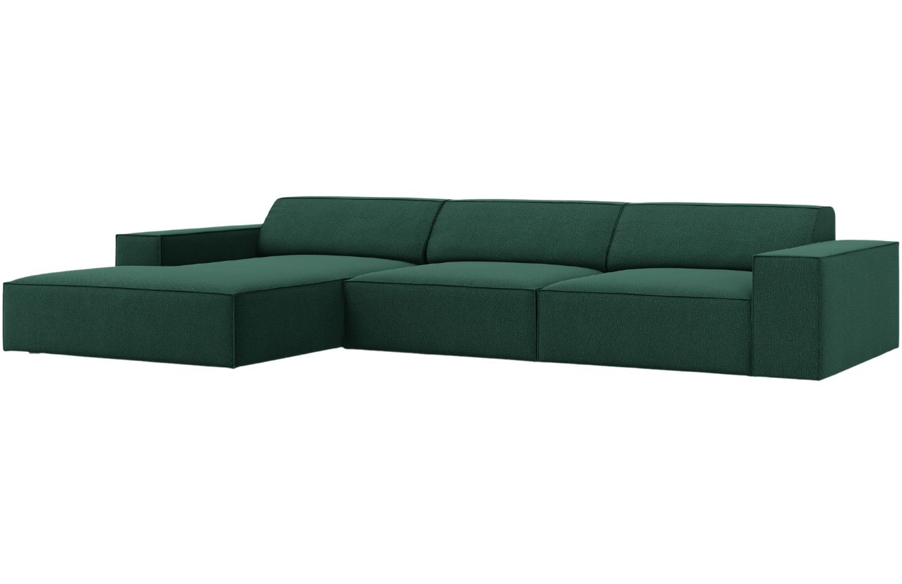 Zelen&aacute; l&aacute;tkov&aacute; rohov&aacute; pohovka MICADONI Jodie 284 cm, lev&aacute;