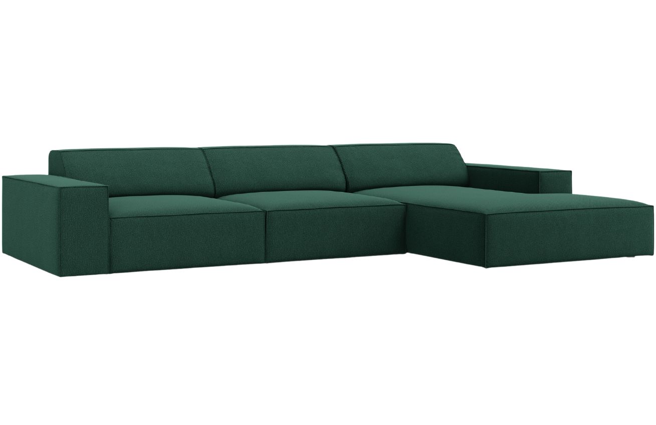 Zelen&aacute; l&aacute;tkov&aacute; rohov&aacute; pohovka MICADONI Jodie 284 cm, prav&aacute;