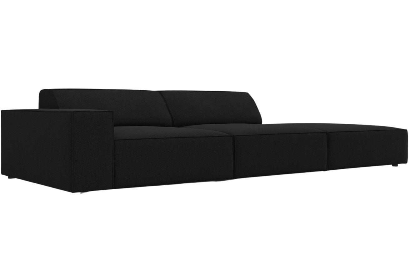 Čern&aacute; l&aacute;tkov&aacute; trojm&iacute;stn&aacute; pohovka MICADONI Jodie 262 cm, prav&aacute;