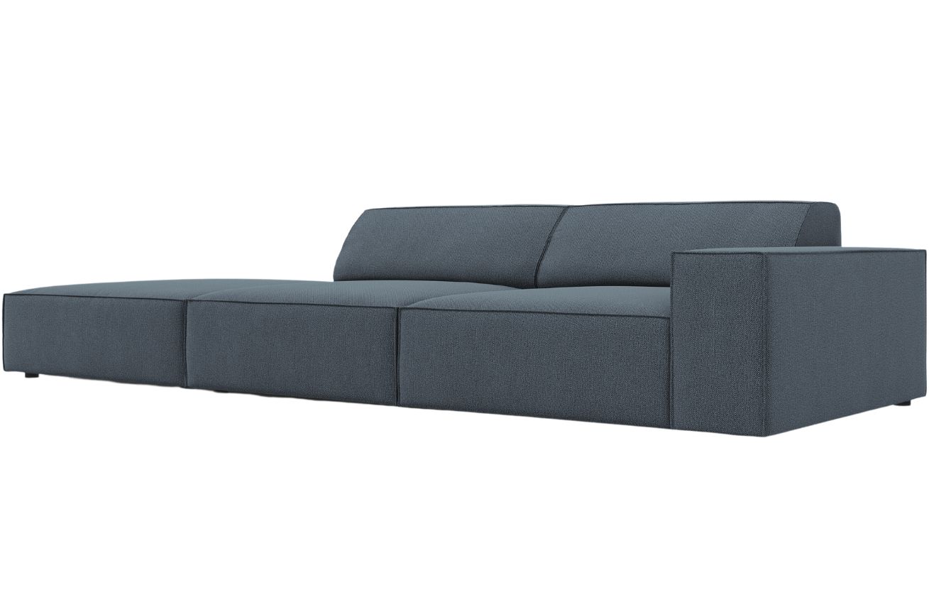 Modr&aacute; l&aacute;tkov&aacute; trojm&iacute;stn&aacute; pohovka MICADONI Jodie 262 cm, lev&aacute;