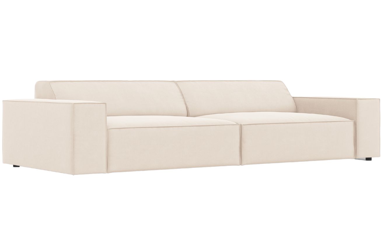 B&eacute;žov&aacute; sametov&aacute; trojm&iacute;stn&aacute; pohovka MICADONI Jodie 204 cm