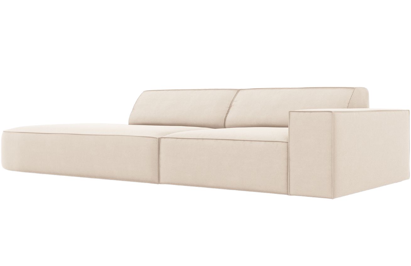 B&eacute;žov&aacute; sametov&aacute; pohovka MICADONI Jodie 262 cm, lev&aacute;