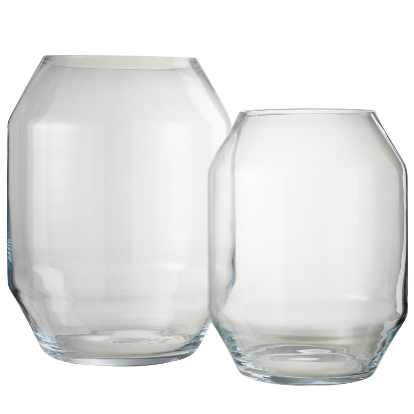 Čirá skleněná váza J-line Peruva 29,5 cm