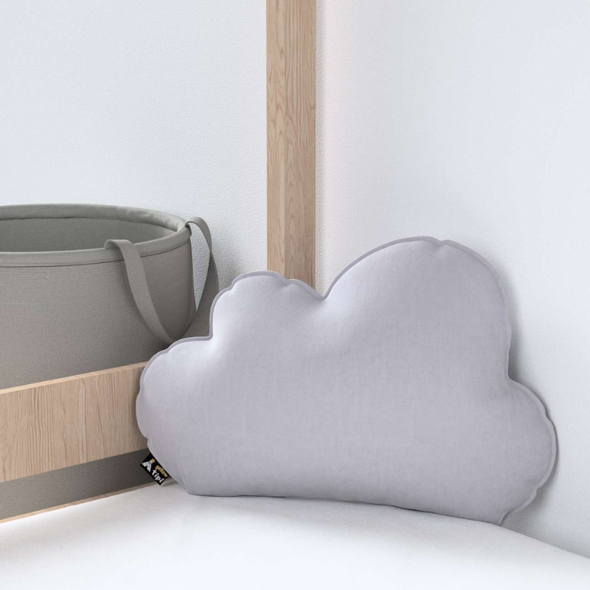 Šedý sametový polštář ve tvaru mráčku Soft Cloud 55 cm -fv-interier-25