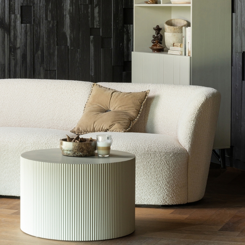 WOOOD Béžový lakovaný konferenční stolek Sanny 60 cm