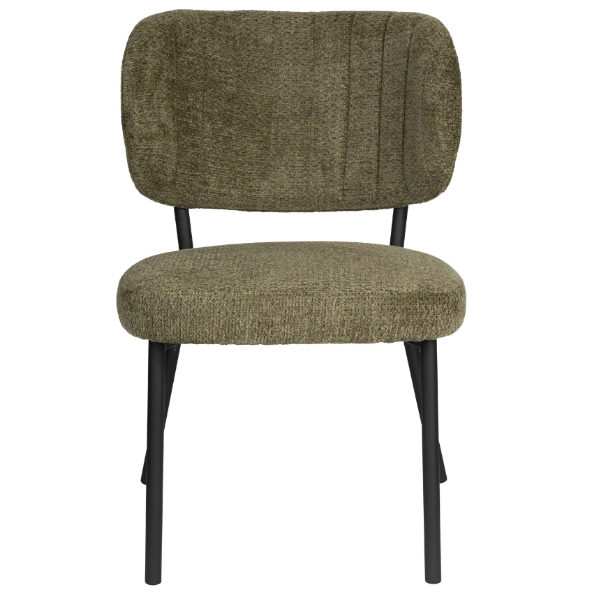 White Label Zelená čalouněná jídelní židle WLL SANNE