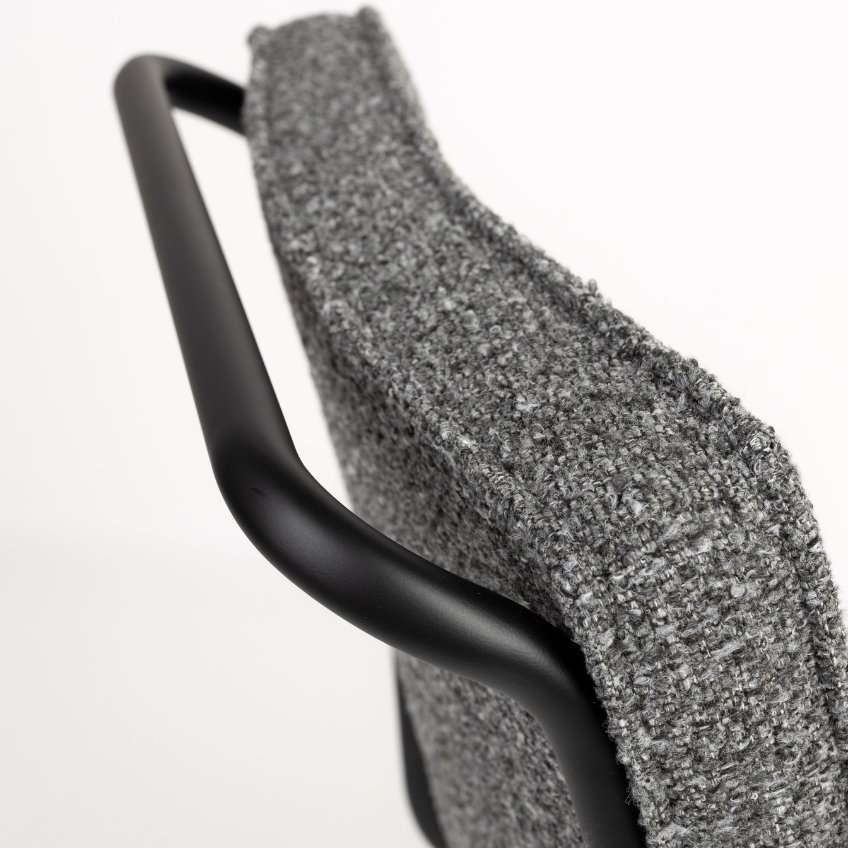 Černá čalouněná jídelní židle ZUIVER BUDDY