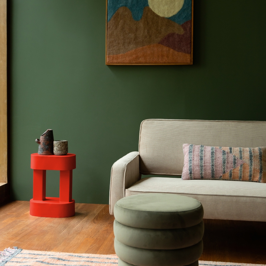 Červený kovový odkládací stolek DUTCHBONE MAGENTA 36 x 20 cm