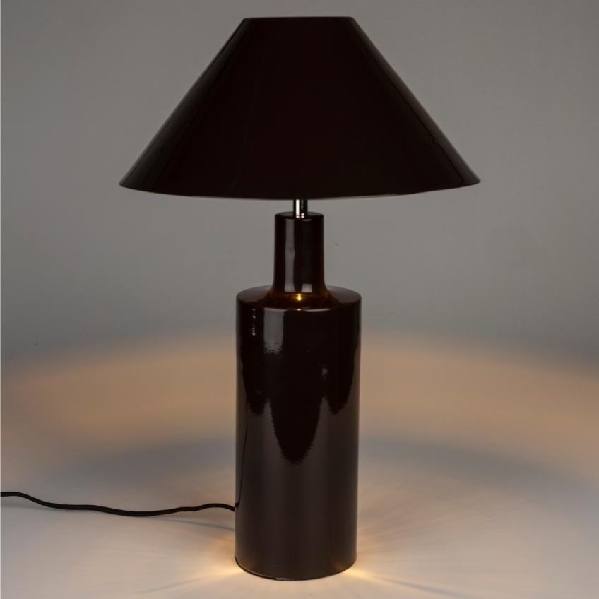 Hnědá kovová stolní lampa ZUIVER WONDERS