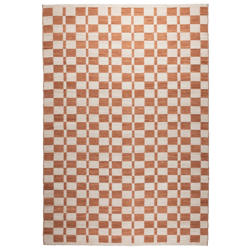 Oranžovo-b&eacute;žov&yacute; koberec ZUIVER CHECKER 160 x 230 cm